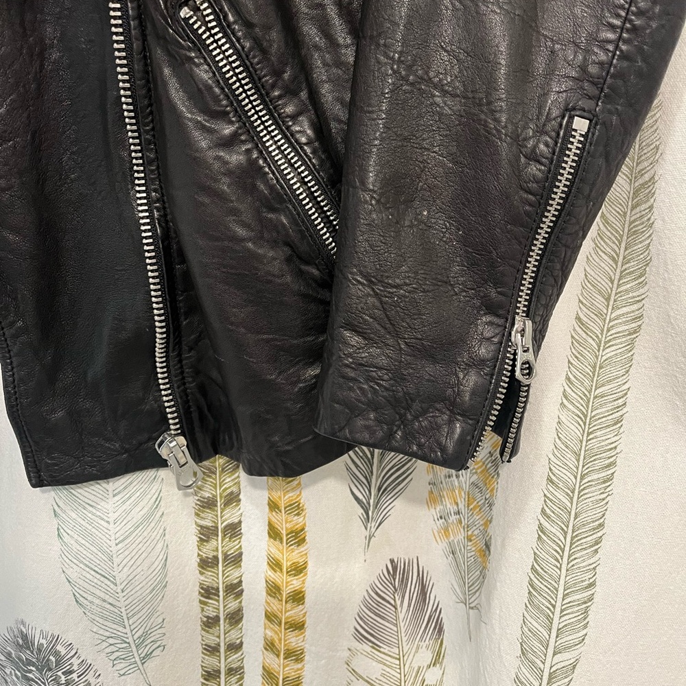 Madewell Black Leather Moto Jacket - Picture 4 of 11